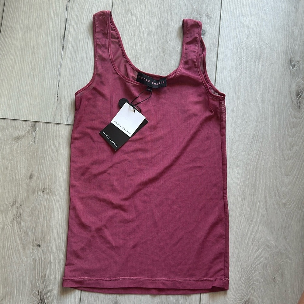 NWT Nicole Shante mesh tank top // Size medium